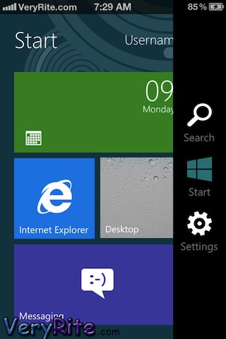 windows 8 UI iOS