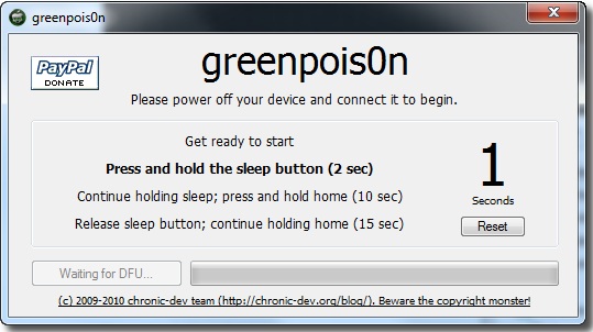 Greenpois0n rc5 Windows 1