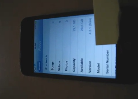 Untethered iOS 4.3.1 Jailbreak iPod touch 4G