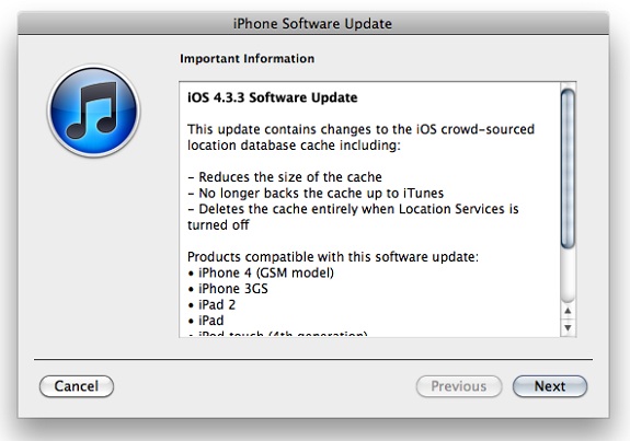 iOS 4.3.3 firmware iphone ipad ipod