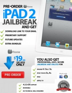 iPad 2 jailbreak ads