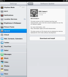ipad OTA updates iOS 5