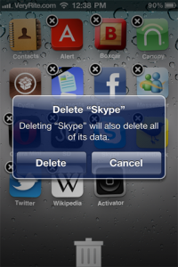 delete apps iphone