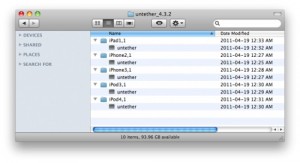 untethered 4.3.2 iTunes 10.2.2